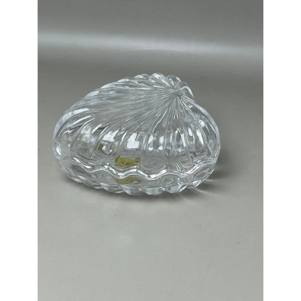 Crystal Heritage Lead Crystal Heart Shaped‎ Trinket Box Catch-All Decorative Lid